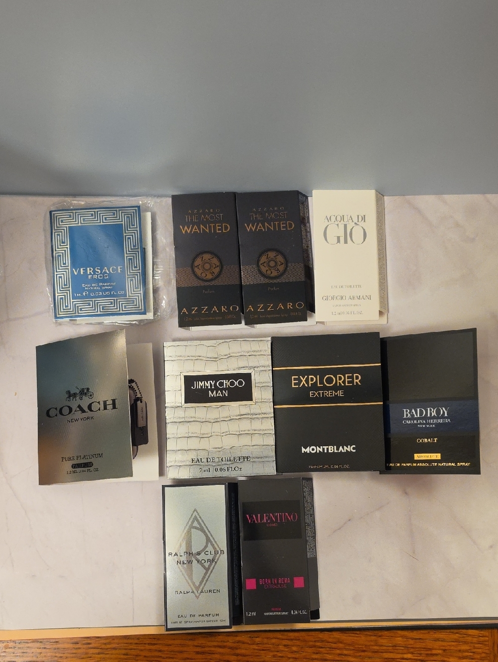 10 Mens Sample Spray Valentino Coach Versace EDP Cologne 1.2ml 1.5ml